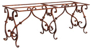 Biscottini Base tavolo in ferro pieno L200xPR70xH74 cm. forgiato mano trattato, Offerta