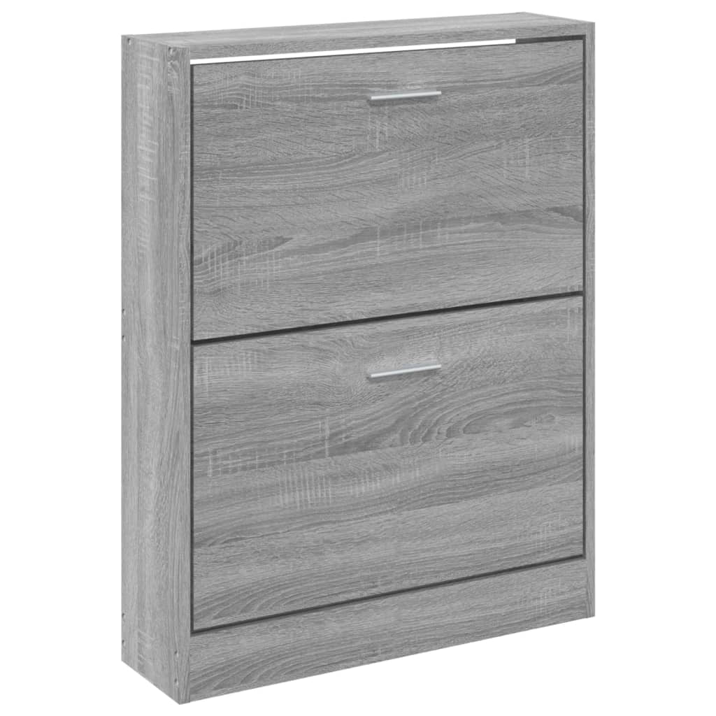 Scarpiera mobiletto portascarpe mobile per ingresso/corridoio/soggiorno legno Sonoma 59 x 17 x 81 cm grigio 02_0022073