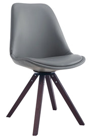 Sedia Girevole Calais in Similpelle noce,grigio