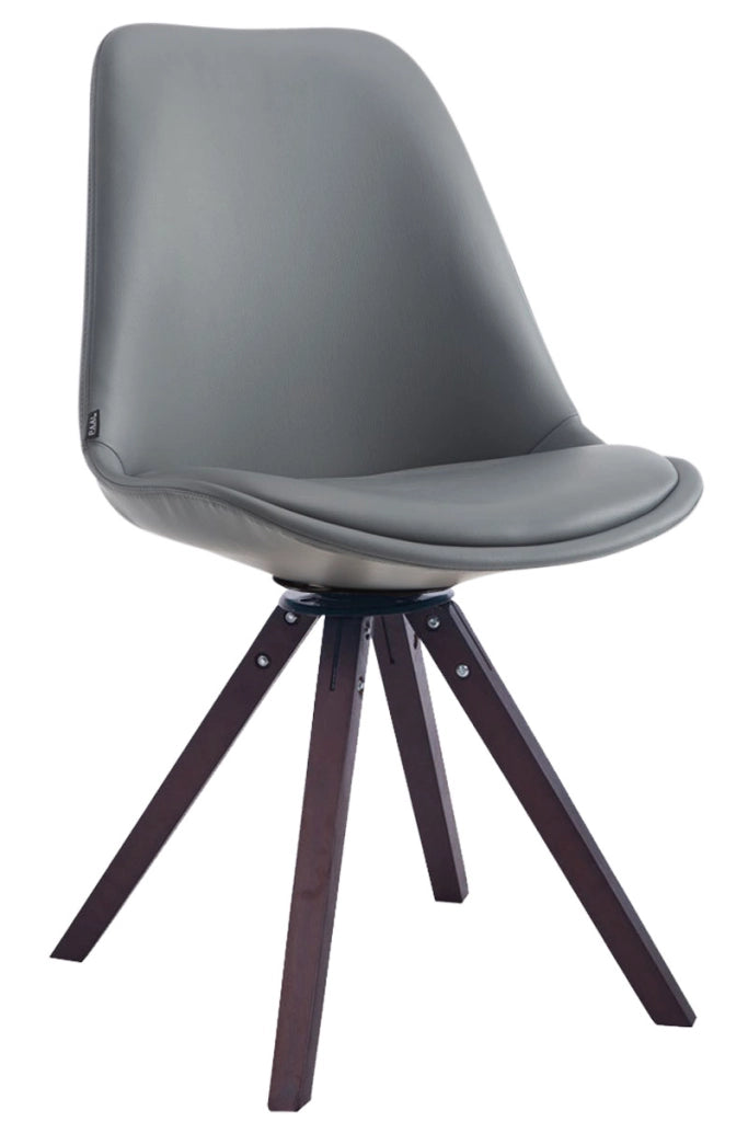 Sedia Girevole Calais in Similpelle noce,grigio