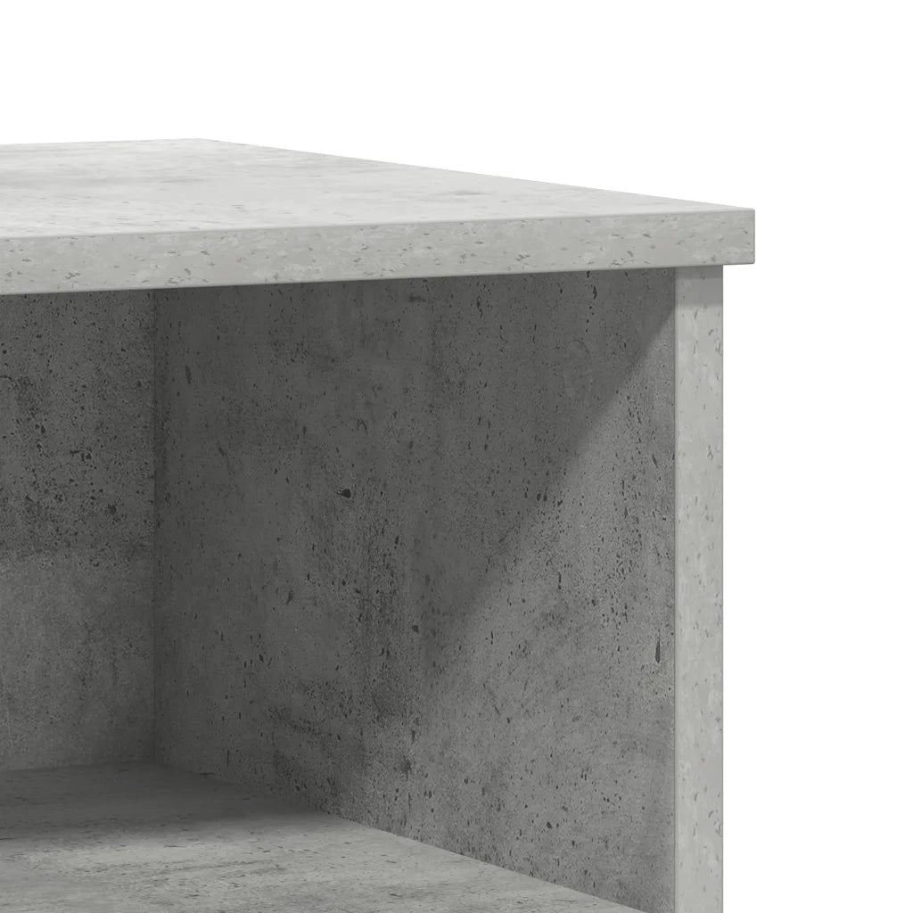 Comodini 2pz-Set di 2 Tavolino da notte Grigio Cemento 40x35x50 cm in Legno Multistrato 611744