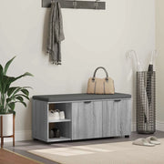 Panca per ingresso con cuscino Sonoma grigia 100 x 38 x 46 cm 891517