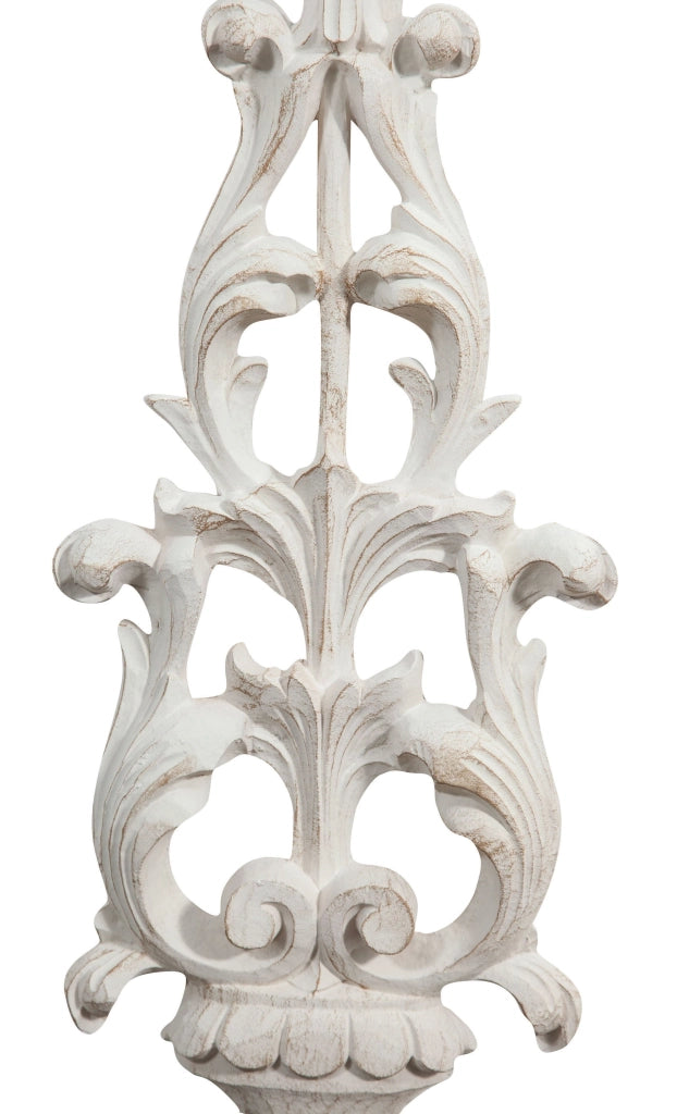 Biscottini Fregio in legno finitura bianco anticato Made In Italy realizzato dimensioni