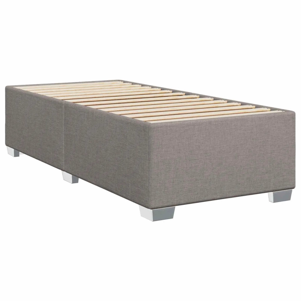 Letto box spring con materasso Tortora 90 x 190 cm Tessuto 3454772