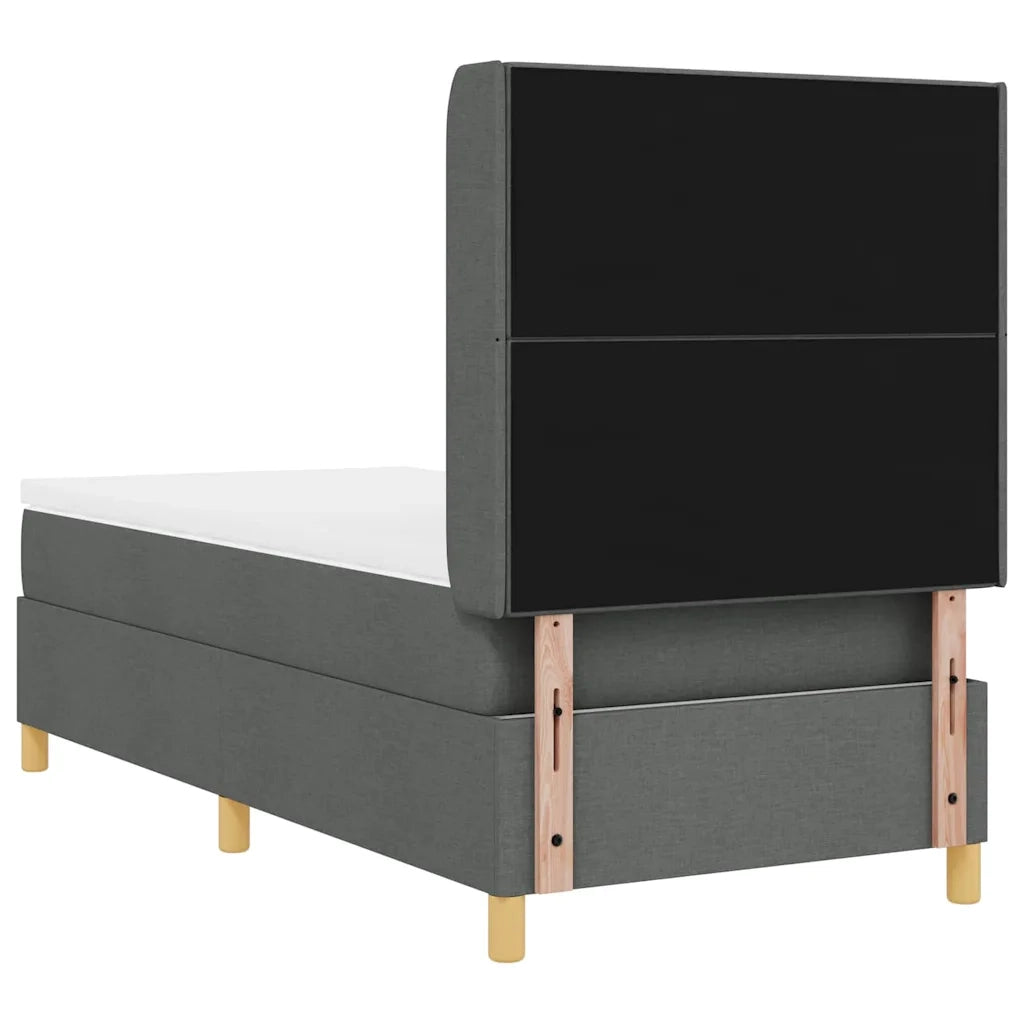 Letto a molle con strisce LED Grigio 100 x 200 cm Tessuto 3343680