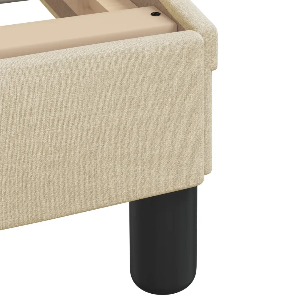 Letto con Materasso-Struttura Letto con Materasso Hvar Crema 90x190 cm in Tessuto