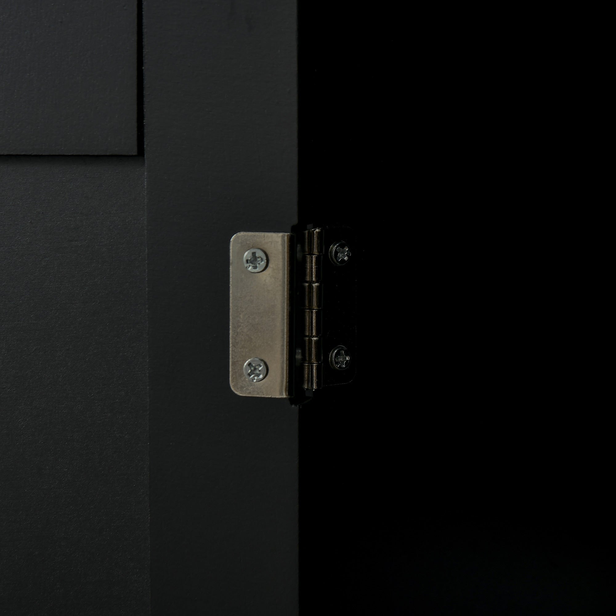 Carrello da Cucina 121x46x91 cm 2 Cassetti 3 Ante con Ruote Nero