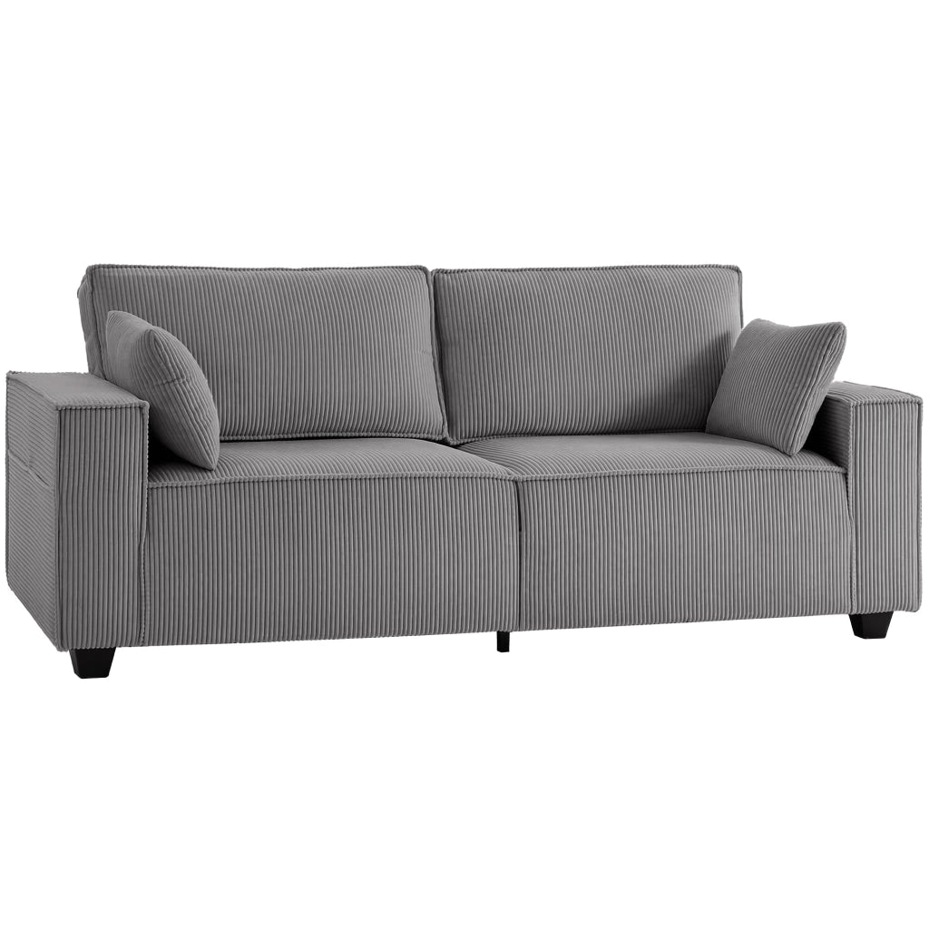 Divano 3 posti ¨C zephmum ¨C tessuto, grigio chiaro, 218 cm