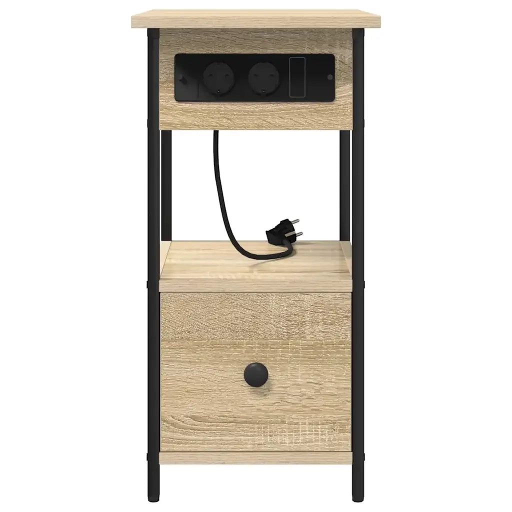 Armadio da Notte con cassetto Rovere Sonoma 60 x 30 x 61 cm 859596