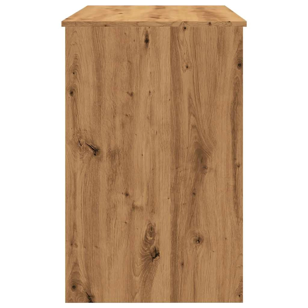 Scrivania tavolo postazione di lavoro mobile per computer studio rovere artigianale 100 x 50 x 76 cm legno ingegnerizzato marrone 02_0023558