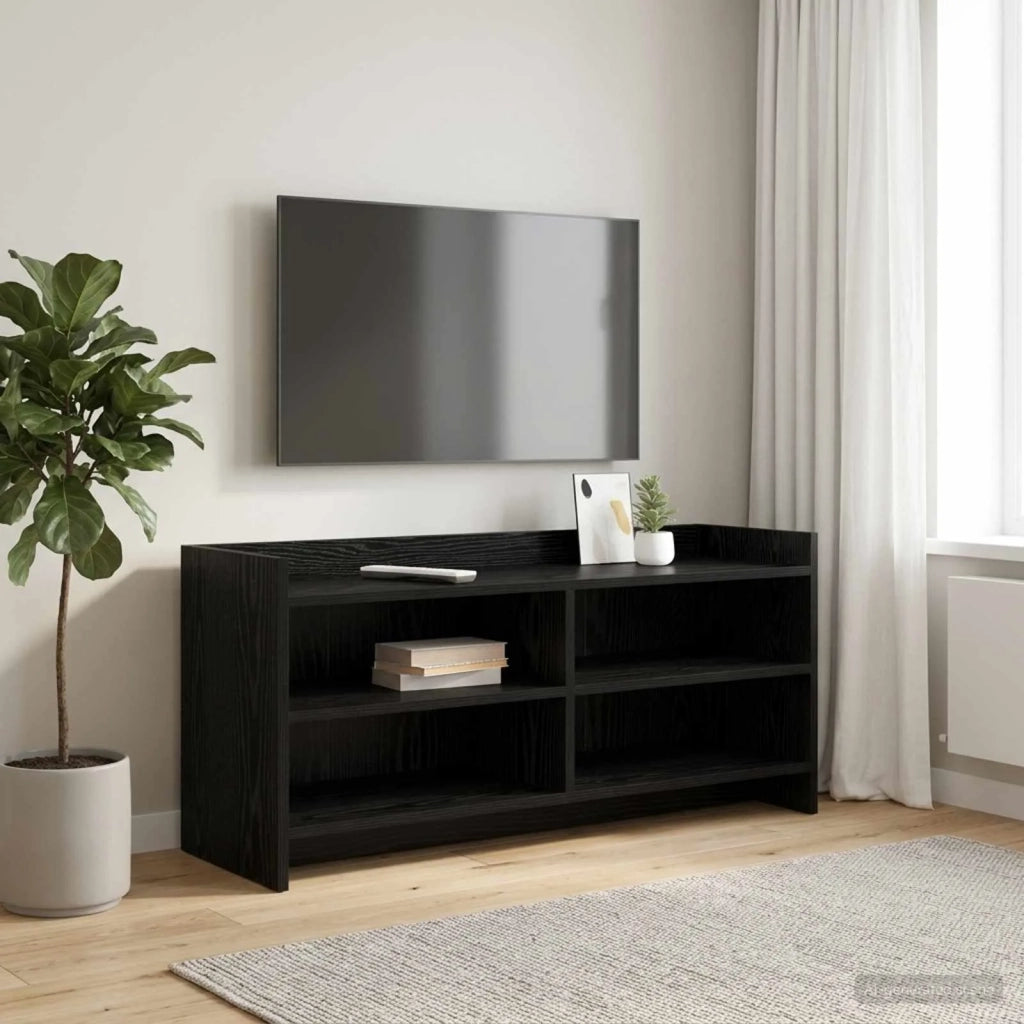 Mobile TV 100 x 33 x 47 cm Rovere Nero Legno ingegnerizzato 8011220
