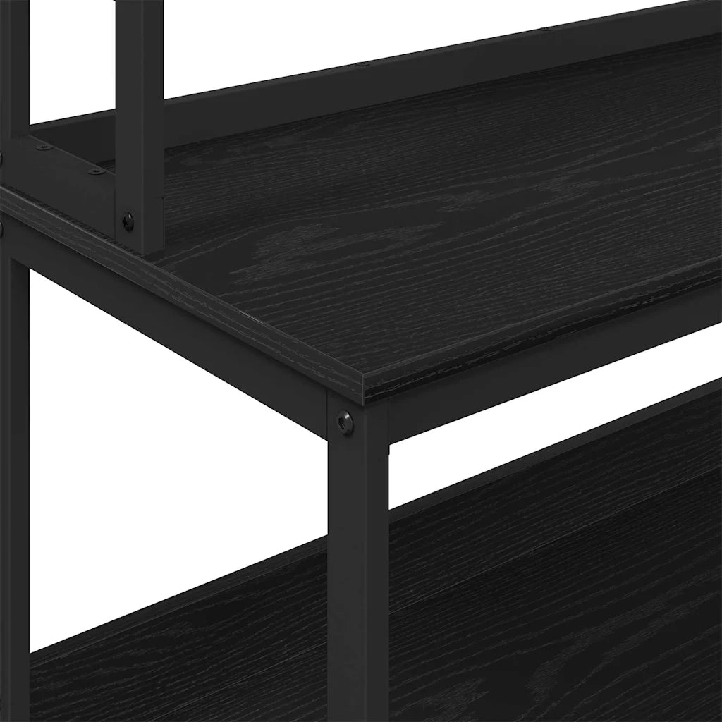 Mensola da cucina-Scaffale per Cucina Rovere Nero 60 x 40 x 168 cm