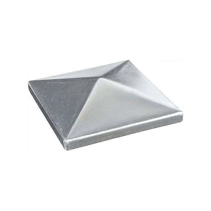 IBFM 398100GALVANIZED Copripilastri Acciaio Zincato Quadrato con Punta Luce Interna 100x100 mm Spessore 1.5 mm