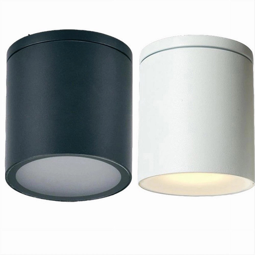 Trade Shop - Applique Da Soffitto A Cilindro Esterno Moderno Lampada Plafoniera Gu10 Ip54 H94 -