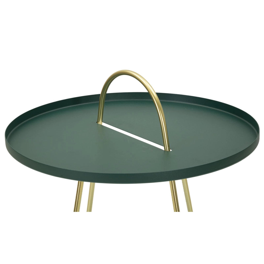 Tavolino VKH525, Verde, Metallo, 45x45x59 cm