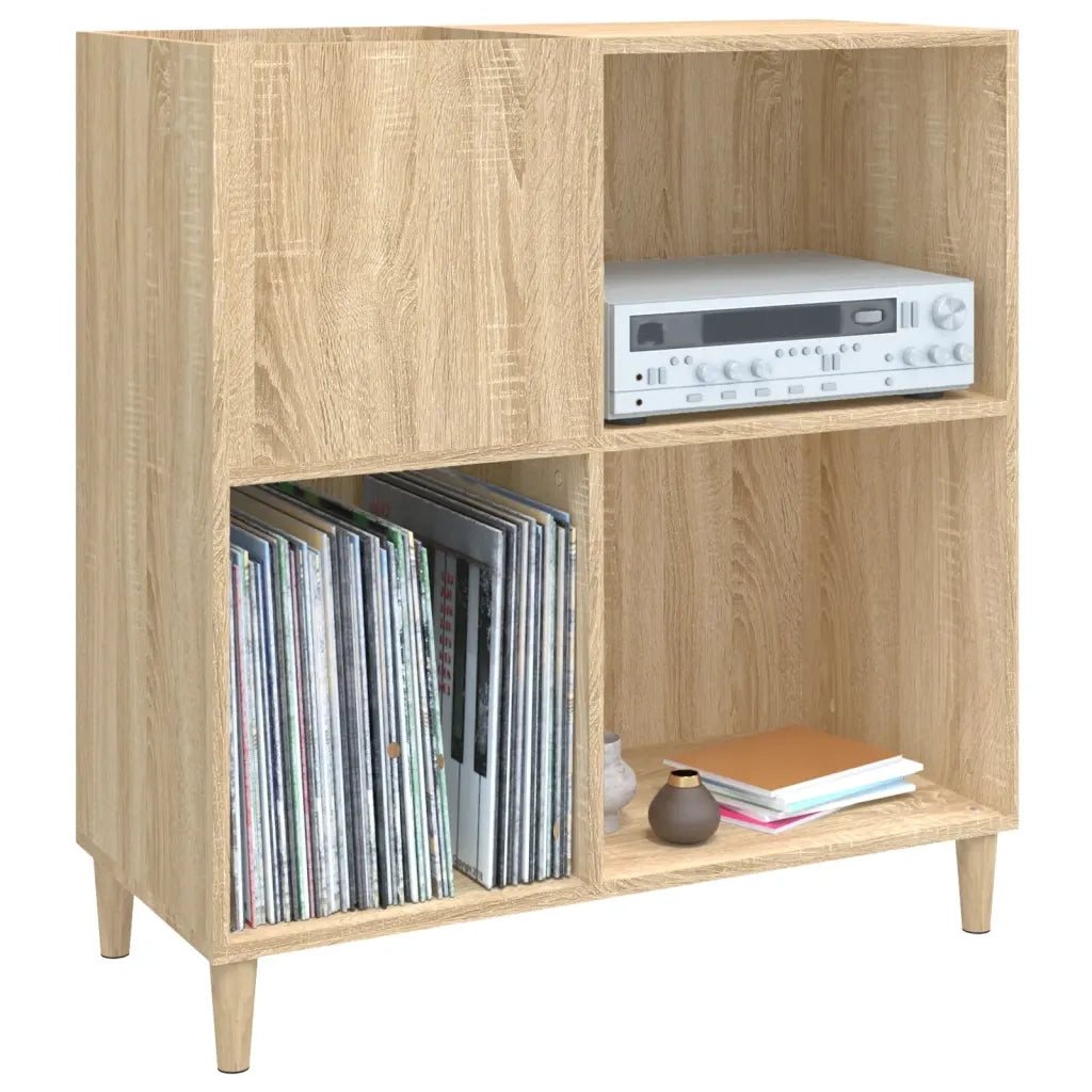 Mobile Porta Dischi Rovere Sonoma 84,5x38x89 Legno Multistrato 831992