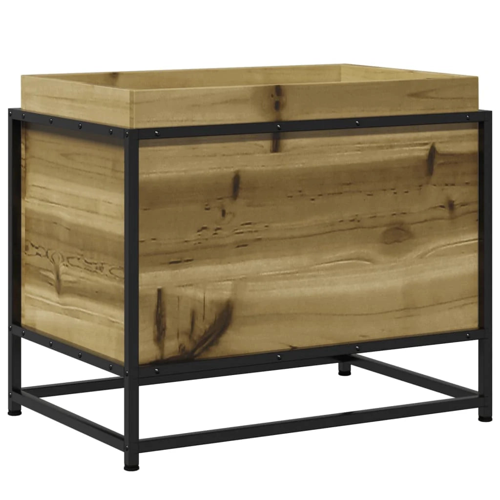 Fioriera rialzata per piante fiori terrazza giardino 60 x 40 x 50 cm legno di pino impregnato marrone 02_0037695