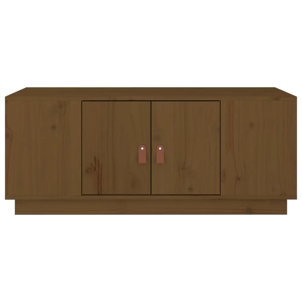 Tavolino da Salotto ambra 100x50x41cm in Legno Massello di Pino