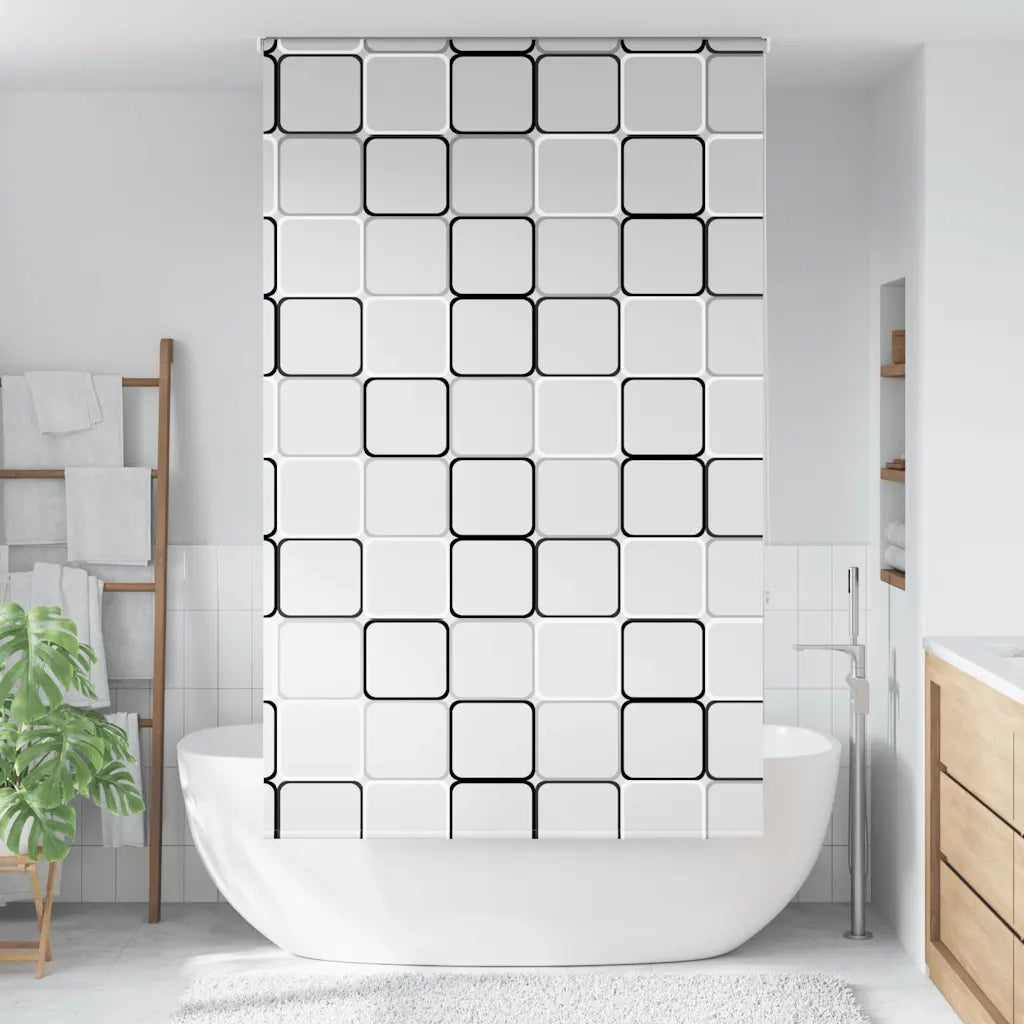 Tenda a rullo | Tenda avvolgibile Doccia 120x240 cm Larghezza Tessuto 116 cm