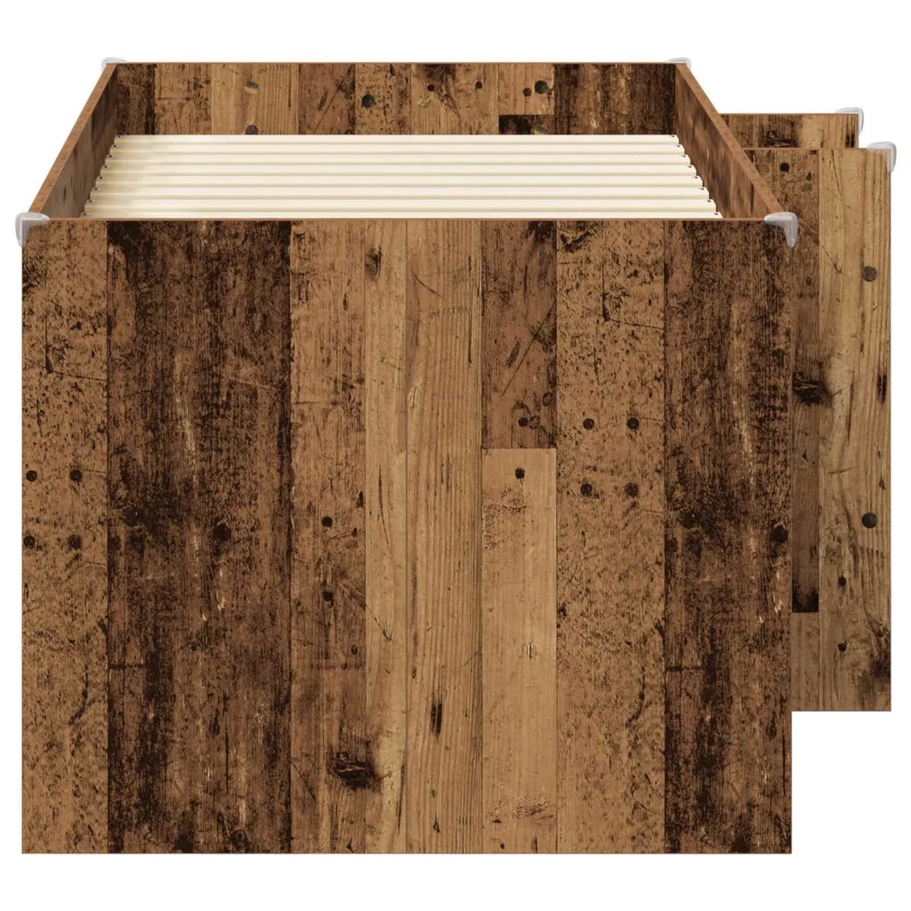 Letto Alto per Bambini 2 pcs Legno antico 163 x 101,1 x 68,5 cm