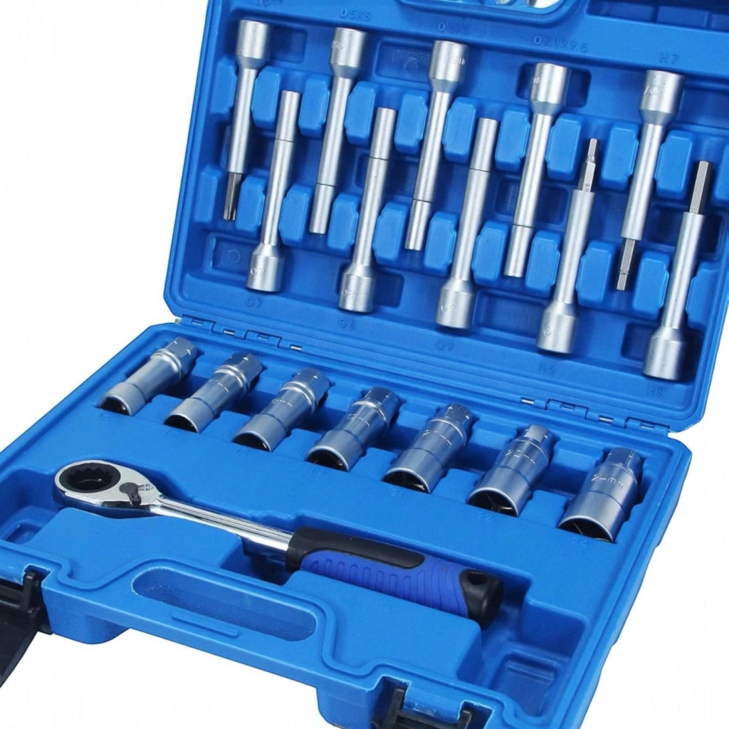 kit 18 chiavi a bussola per la rimozione di ammortizzatori e dadi