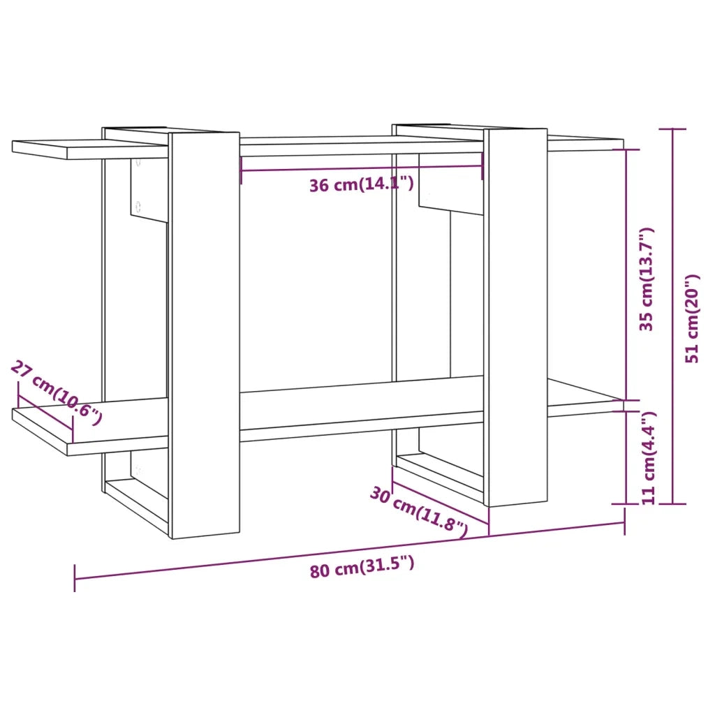 Libreria/Divisorio Bianco 80x30x51 cm 811592