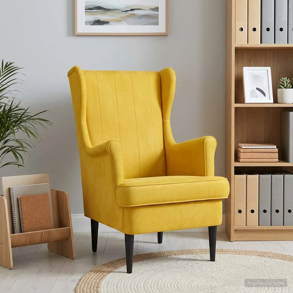 Poltrona Giallo Velluto 42029943