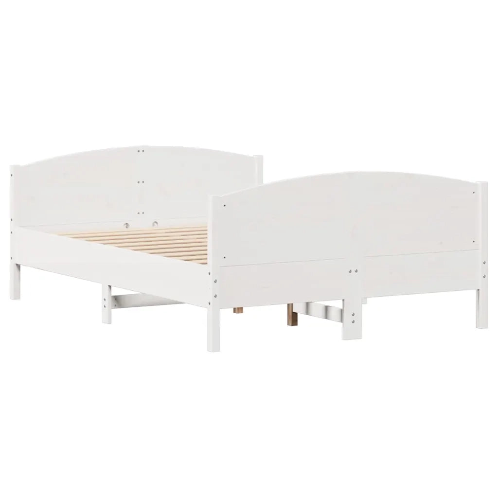 vidaXL Letto senza Materasso Bianco 120x190 cm Legno Massello di Pino