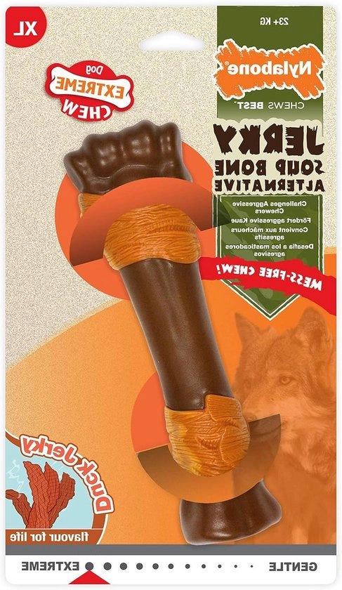 Giocattolo Per Cane Estremamente Resistente Souper Bot Sapore di Petto di Anatra Senza Sporcizia Per Cani Pesi Sopra 23 Kg - X-Large