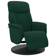 Poltrona | Sedia Relax Reclinabile con Poggiapiedi Verde Scuro in Velluto