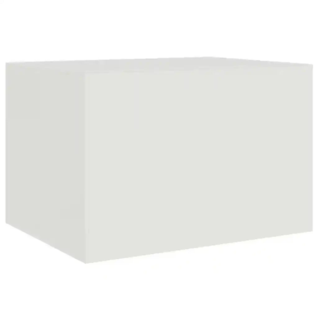 Tavolino da salotto | Tavolino da caff¨¨ | Tavolino da Soggiorno Bianco 67x50x44 cm in Acciaio