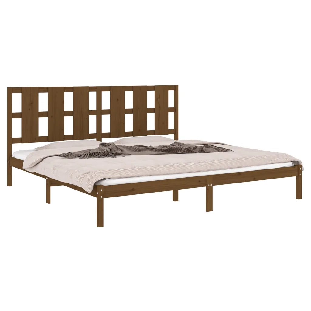 Giroletto-Struttura Letto ambra in Legno Massello di Pino 200x200 cm 738670