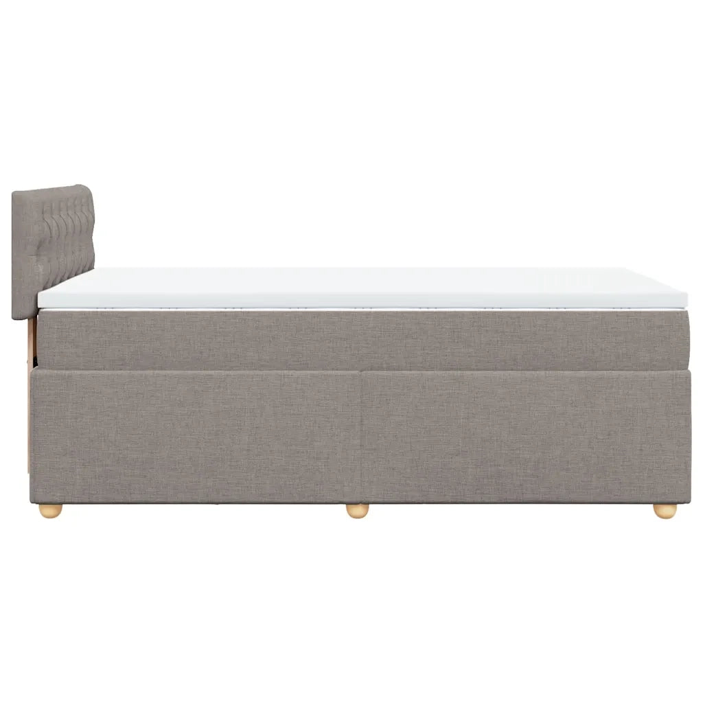 Giroletto a Molle con Materasso-Struttura Letto Tortora 80x200 cm inTessuto 502767