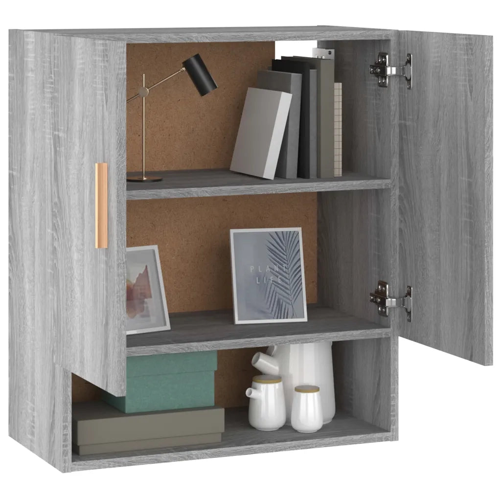 Armadietto a Muro Grigio Sonoma 60x31x70cm in Legno Multistrato 817586
