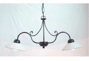 LAMPADARIO 2 LUCI A BILANCERE ATMOSFERA FERRO BATTUTO LAMPADE LANTERNE LAMPIONE