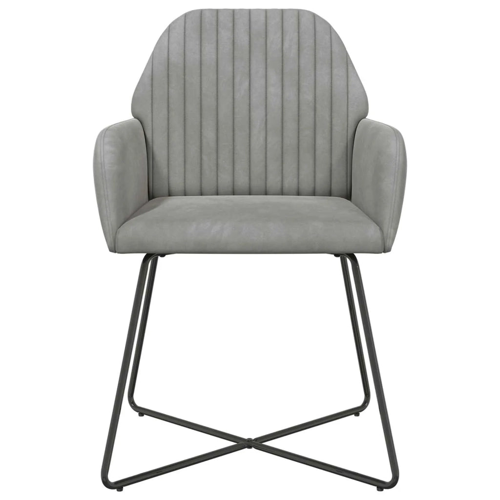 Sedie da pranzo 4 pz Velluto Grigio Chiaro 55 x 50 x 84 cm 3428373