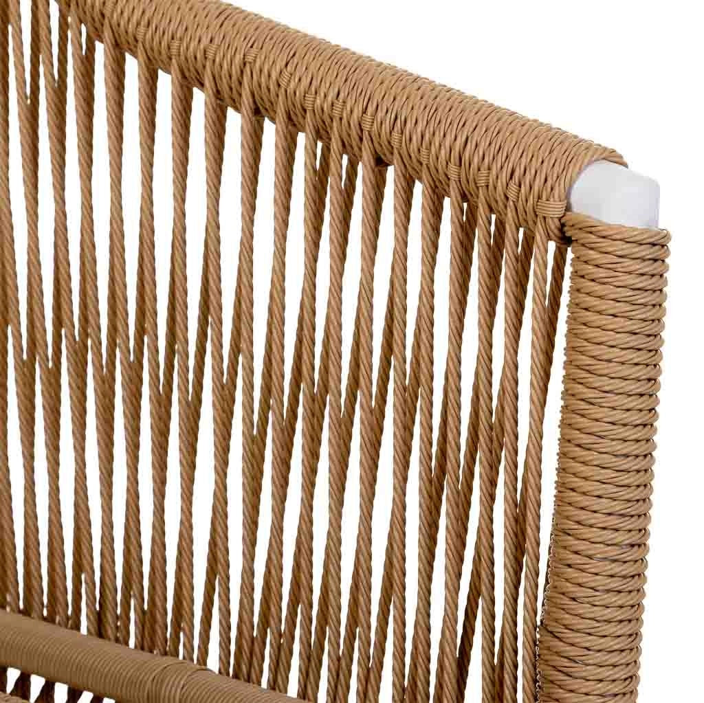 Sedia in rattan sintetico beige 57x63x84,5
