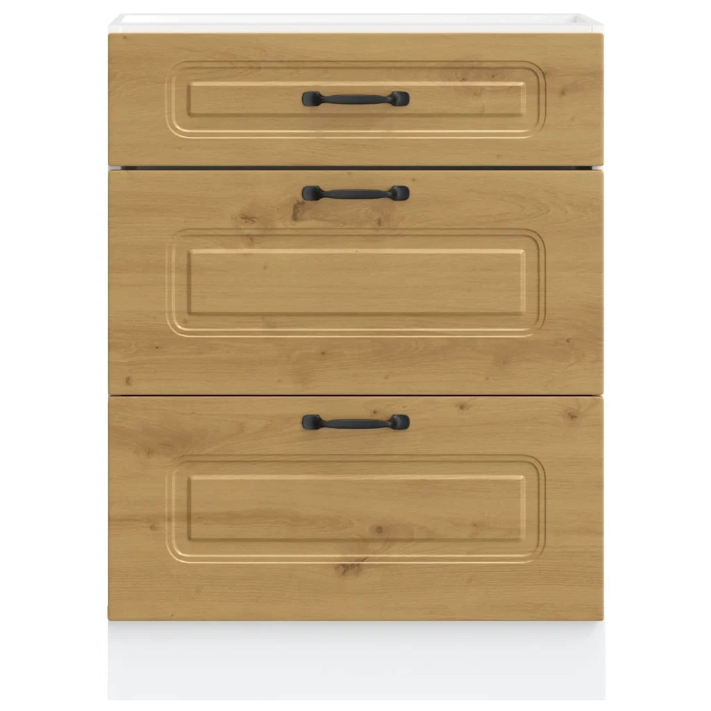Base da Cucina Kalmar Rovere Artigianale in Legno Multistrato 854288