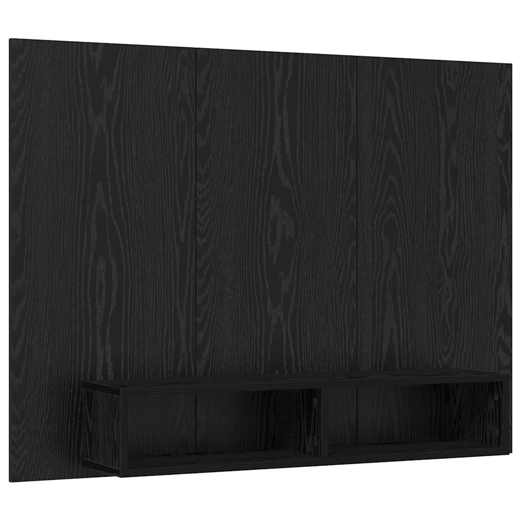 vidaXL Mobile TV da Parete Rovere nero 120 x 23.5 x 90 cm