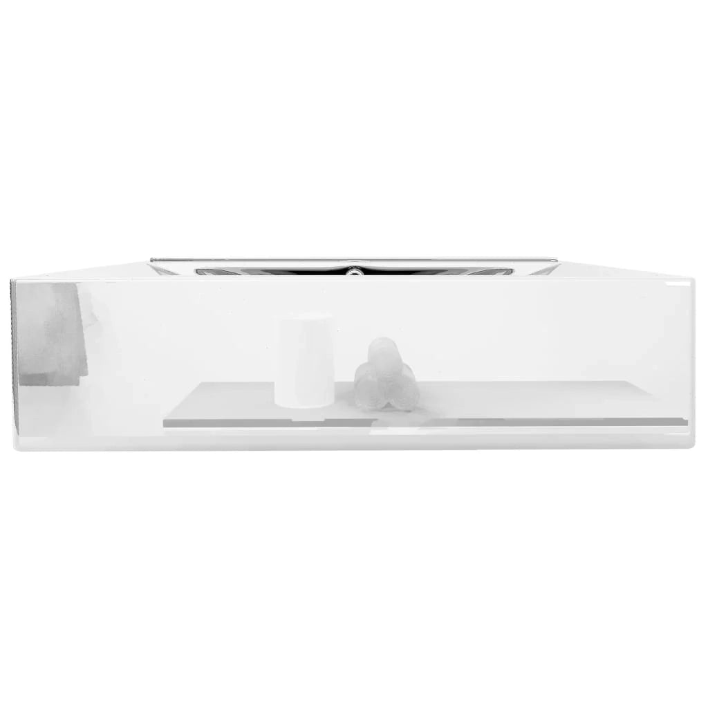 Lavabo con troppopieno lavabo lavabo da appoggio lavabo sospeso arredo bagno cabina doccia cabina WC casa 60 x 46 cm ceramica argento 02_0002607