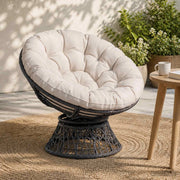 Cuscino per Sedia Papasan VIANEN 100% Poliestere Bianco 953965