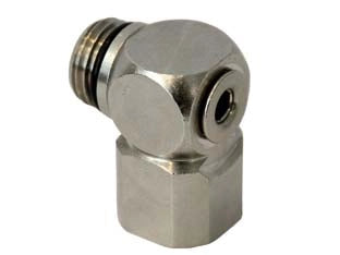 RACCORDO L GIREVOLE FILETTATO MASCHIO FEMMINA- - attacco girevole 1/4M 1/4F art.50/C - 5 pezzi ANI