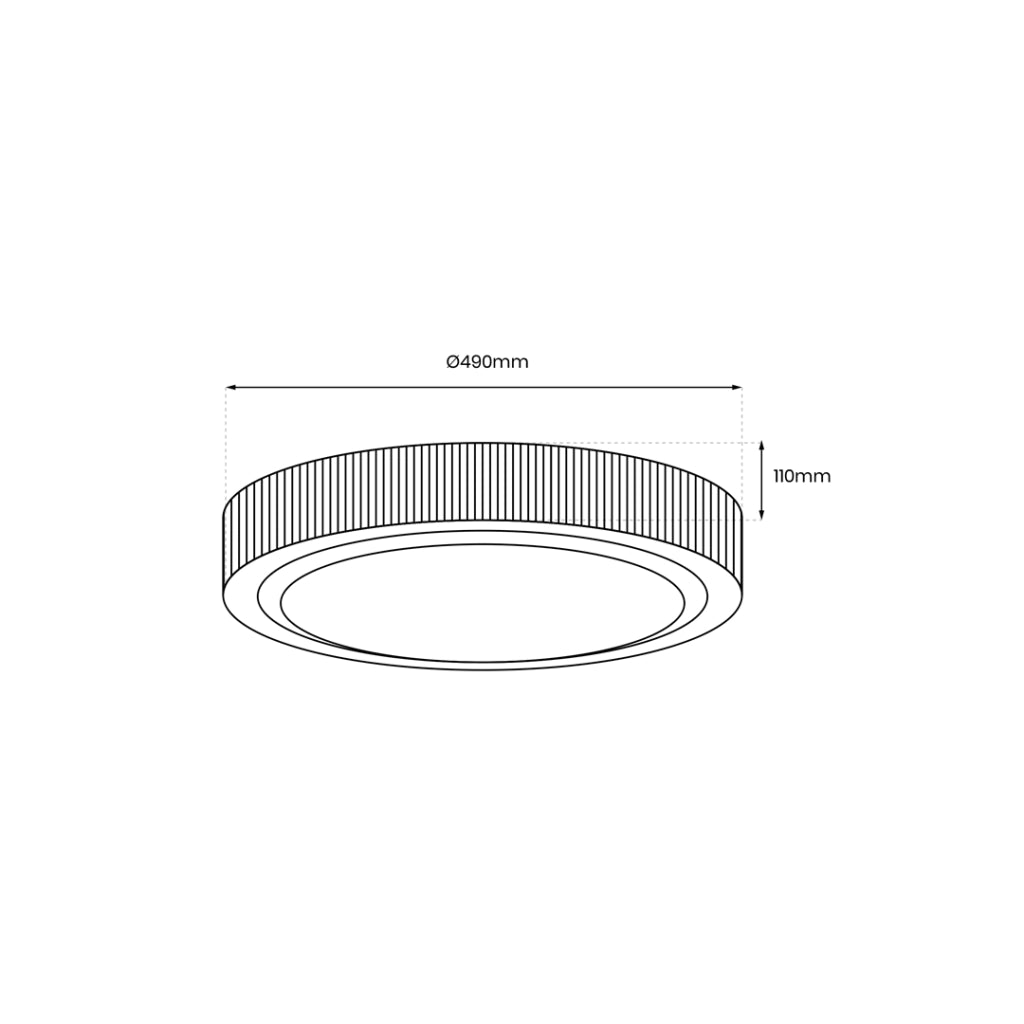 Plafoniera LED Miri 34W 49cm bianco/nero 4000K Milagro