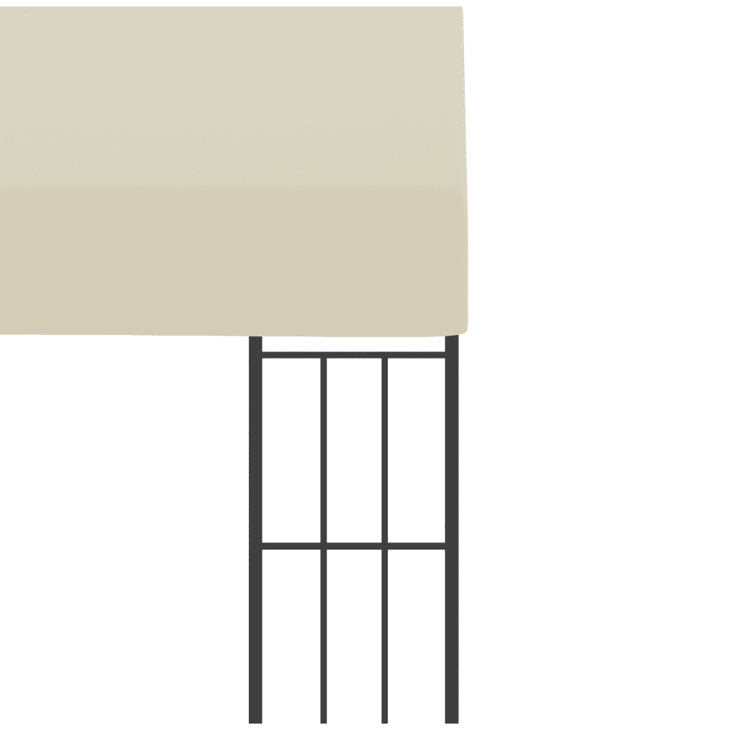 Gazebo a Parete 3x3 m Crema in Tessuto 47987