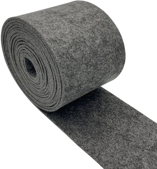 Velo di protezione per mobili a rullo 14 cm - 500 cm di lunghezza - 3 mm di spessore - Poliester - Fai da te - Cucito/Attacco - Protezione per mobili - Fili di velluto