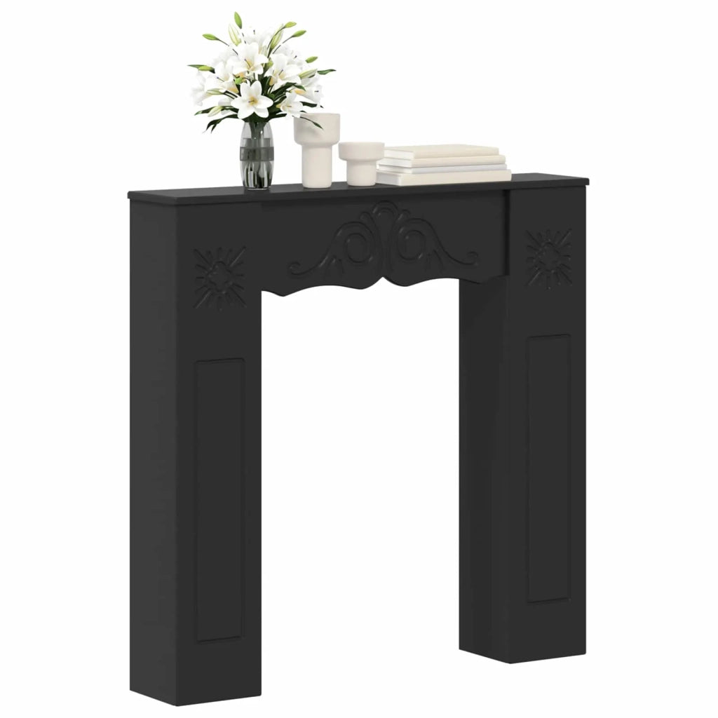 Cornice per camino Nero 102 x 20 x 102 cm Legno ingegnerizzato 8006634