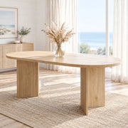 Tavolo da pranzo per 6-8 persone in MDF color rovere HOMVRA