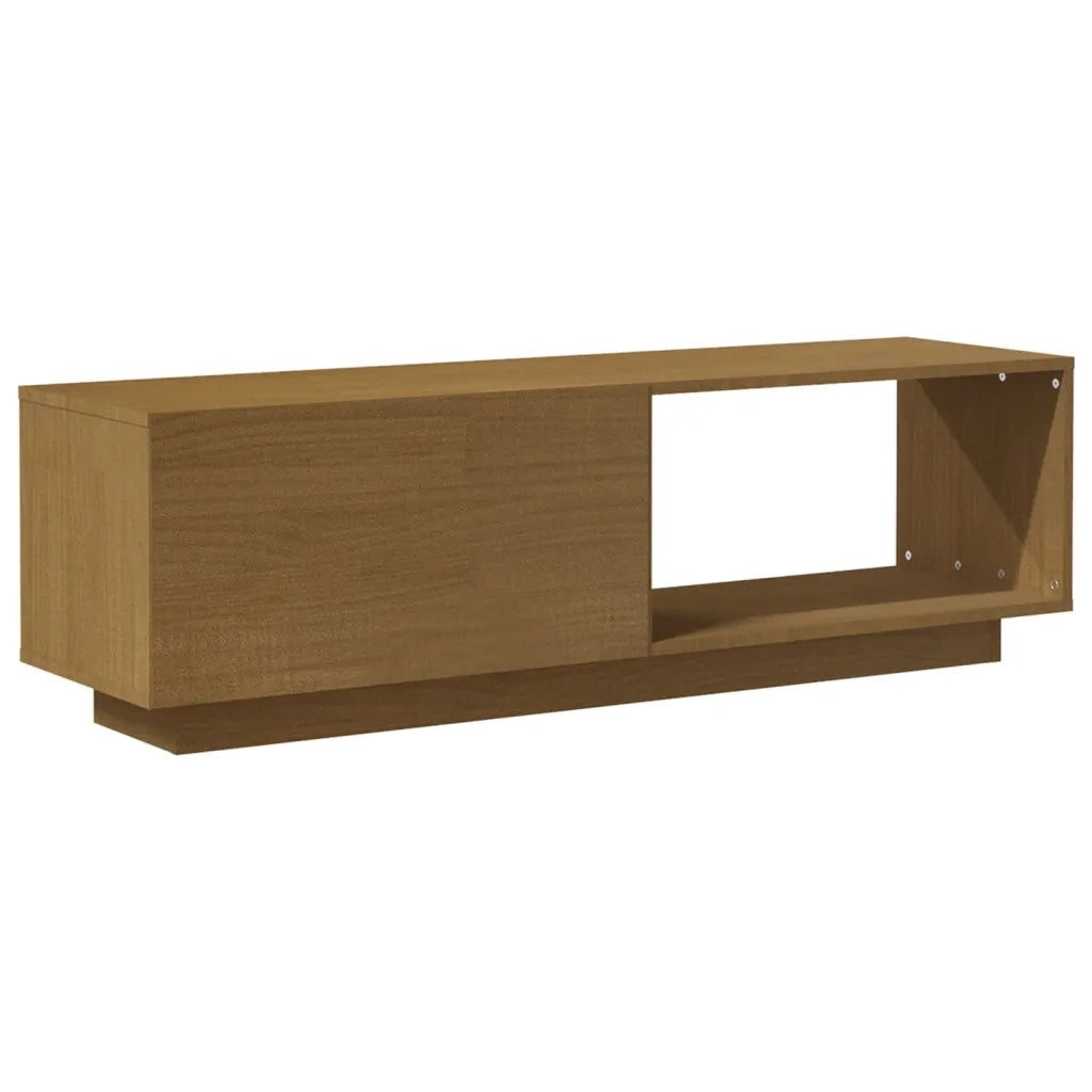 Mobile Porta TV Marrone Ambra 110x30x33,5 cm in Legno di Pino 809891
