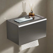 Sostituto di Carta per Il Bagno - Dispensatore di Carta - Organizzazione della Camera da Bagno - Imbottitura Idrorepellente - 20x13 cm - Alluminio