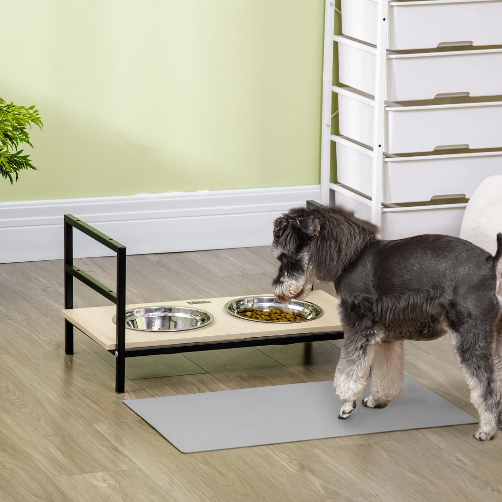 Ciotola per Cani Regolabile in Altezza con 2 Ciotole Amovibili in Acciaio ¨C Minimal ¨C Grigio